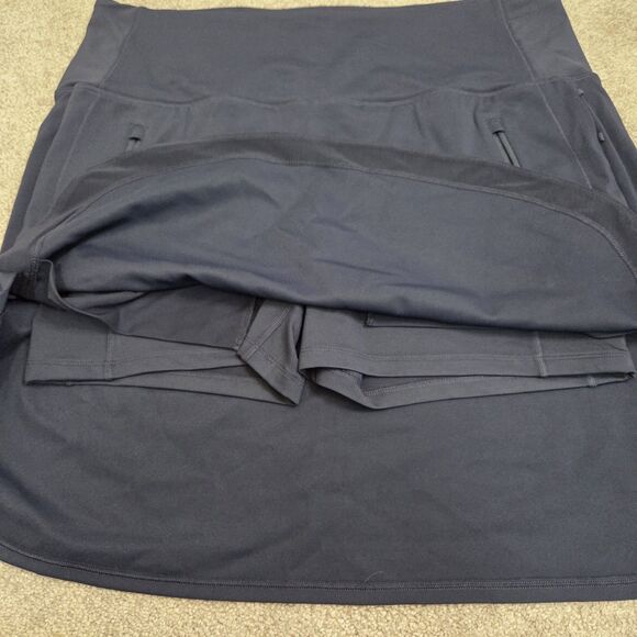 Athleta Skort Womens 1X Blue Fairway GolfSkort 18 Zip Pockets Built-in Shorts - Picture 7 of 12